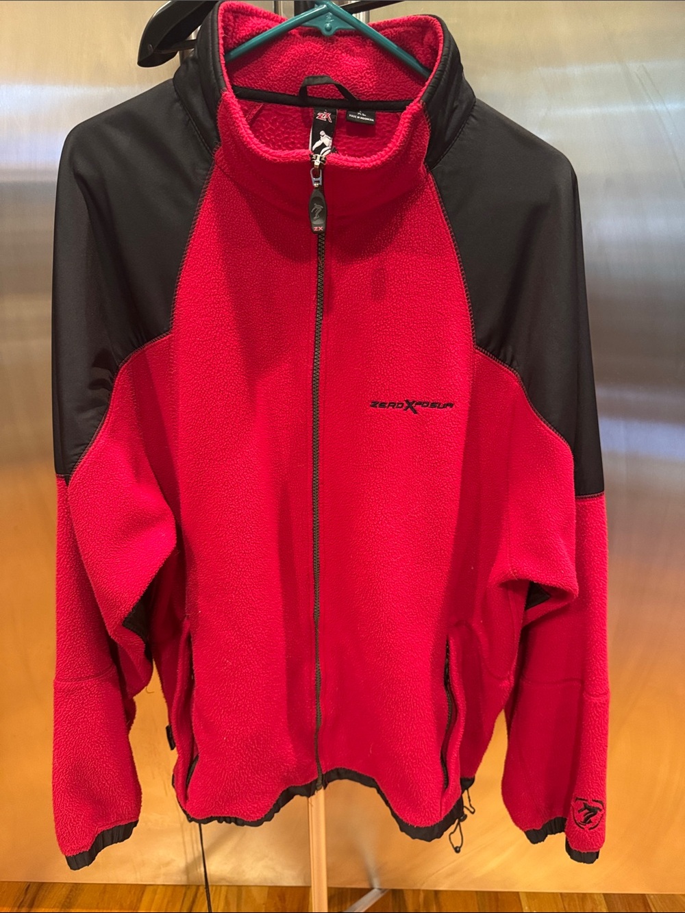 ZeroXposur Red & Black Full-Zip Performance Fleece